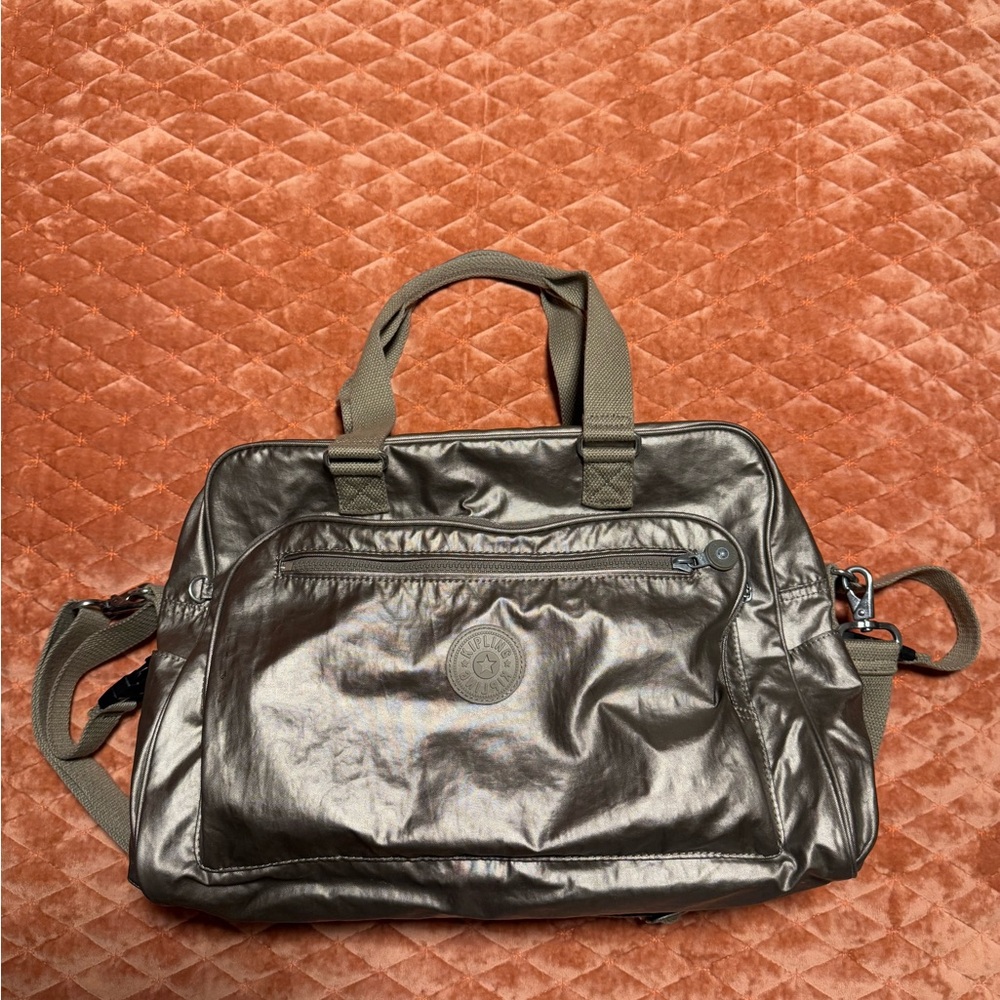 Kipling diaper baby bag bronze